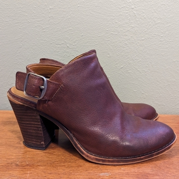 Lucky Brand Brown Sling Back Booties Size 7.5 - Picture 3 of 12